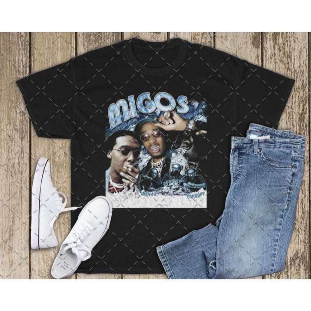 Migos Hip Hop Trio Rap Music Culture Streetwear Graphic T-Shirt